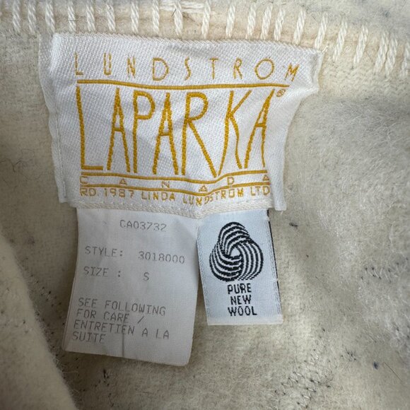 Lundstrom La Parka Small Wool Coat Southwest Tribal Faux Fur 2 PC Nylon Overcoat - Picture 13 of 16